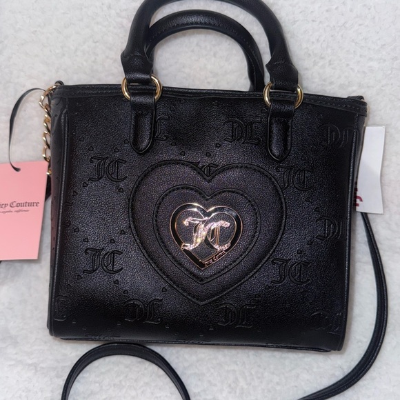 NWT Juicy Couture Only You N Me Crossbody in Black - Picture 3 of 4